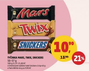 Tyčinka mars, twix, snickers