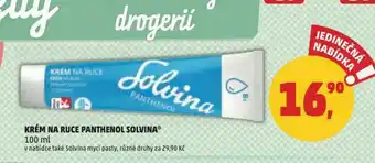 Krém na ruce panthenol solvina