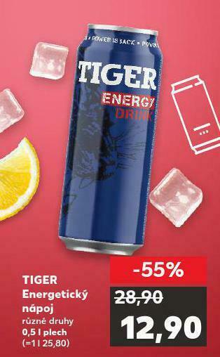 Kaufland Tiger energy drink nabídka