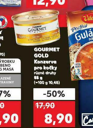 Kaufland Gourmet gold konzerva pro kočky nabídka