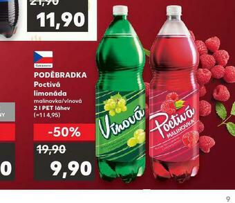 Kaufland Poděbradka poctivá limonáda nabídka