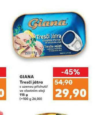 Kaufland Giana tresčí játra nabídka