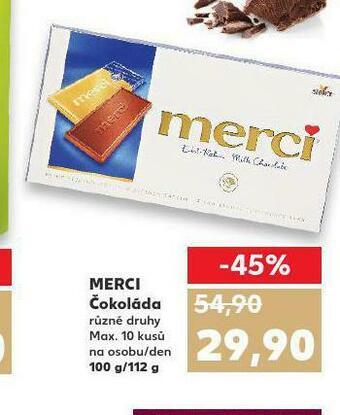 Kaufland Merci čokoláda nabídka