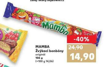 Kaufland Mamba žvýkací bonbony nabídka