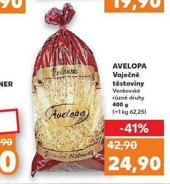 Kaufland Avelopa vaječné těstoviny nabídka