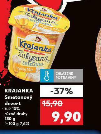Kaufland Krajanka smetanový dezert nabídka