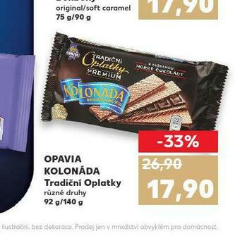 Kaufland Opavia kolonáda tradiční oplatky nabídka