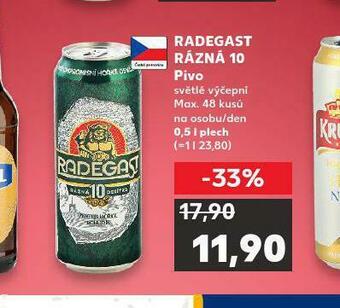 Kaufland Pivo radegast rázná 10 nabídka