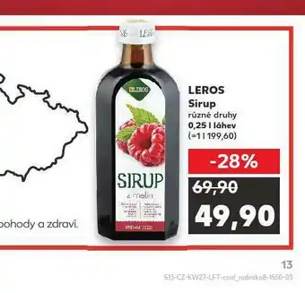 Kaufland Leros sirup nabídka