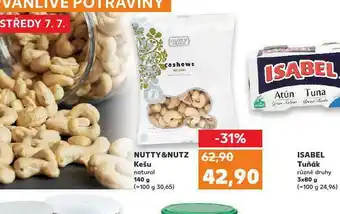 Kaufland Nutty&amp;nutz kešu nabídka