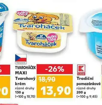 Tvaroháček maxi tvarohový krém