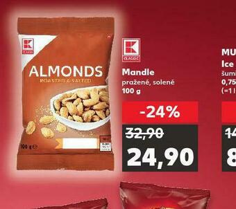Kaufland Mandle pražené, solené nabídka