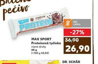 Kaufland Max sport proteinová tyčinka nabídka
