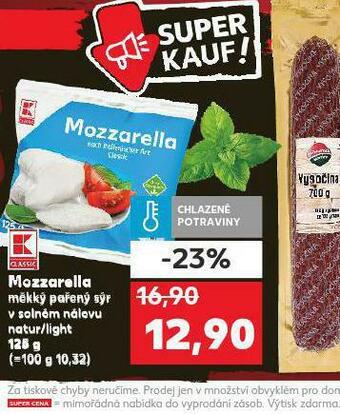 Kaufland Mozzarella nabídka