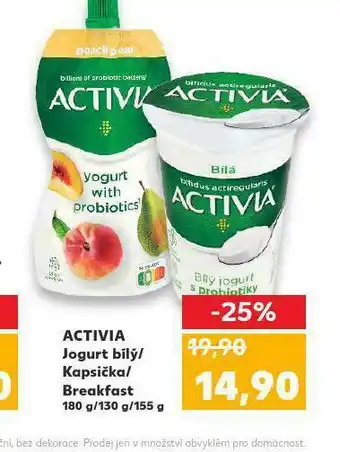 Kaufland Activia breakfast nabídka