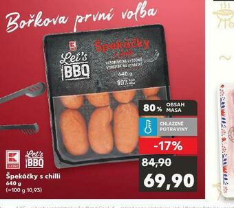 Kaufland Špekáčky s chilli nabídka