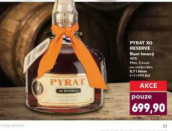 Kaufland Pyrat xo reserve rum tmavý nabídka
