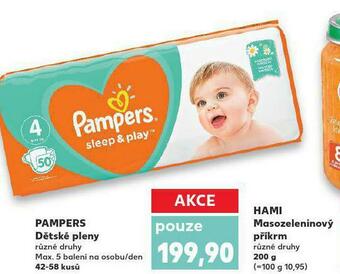 Kaufland Pampers dětské pleny nabídka