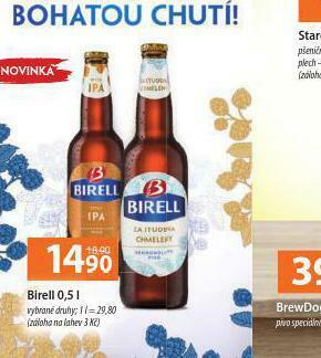 Terno Pivo birell nealko nabídka