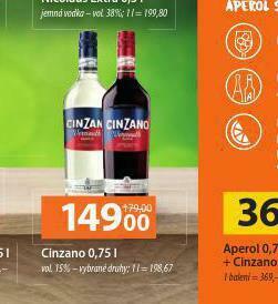 Terno Cinzano nabídka