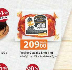 Terno Vepřový steak z krku nabídka