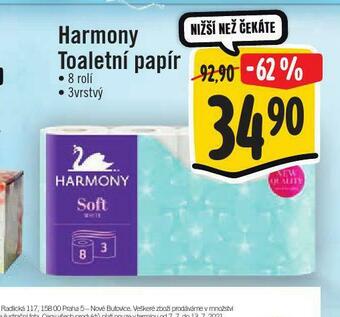 Jip Harmony toaletní papír nabídka