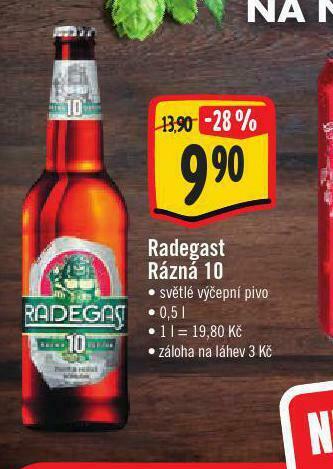 Jip Pivo radegast rázná 10 nabídka