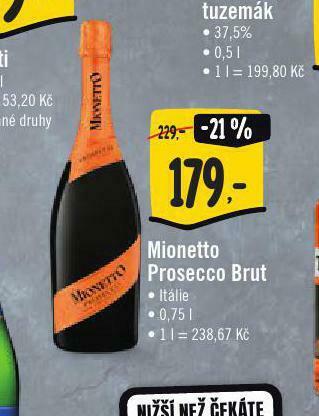 Jip Mionetto prosecco brut nabídka