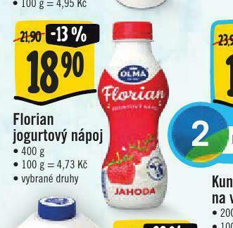 Jip Florian jogurtový nápoj nabídka