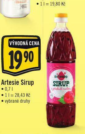 Jip Artesie sirup nabídka