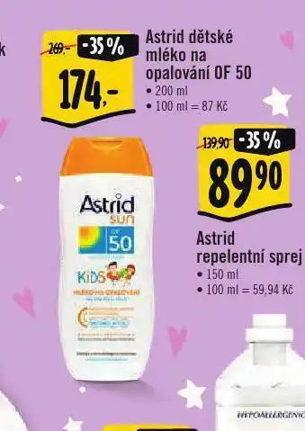 Albert Astrid dětské mléko na opalování of 50 nabídka