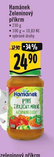 Albert Hamánek zeleninový příkrm nabídka
