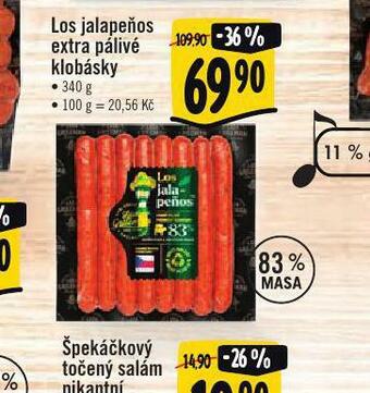 Albert Los jalapenos extra pálivé klobásky nabídka