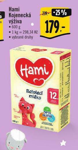 Albert Hami kojenecká výživa nabídka
