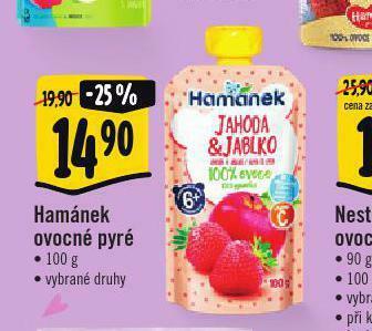 Albert Hamánek ovocné pyré nabídka
