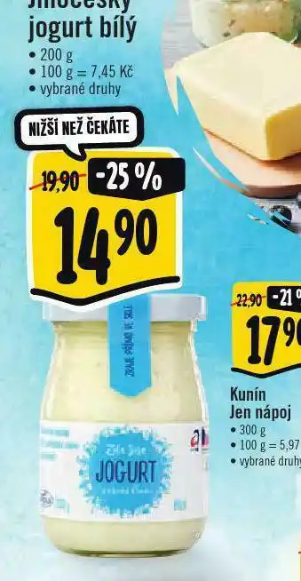 Albert Jihočeský jogurt bílý nabídka