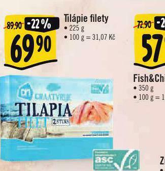 Albert Tilápie filety nabídka