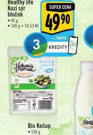 Albert Healthy life kozí sýr bloček nabídka