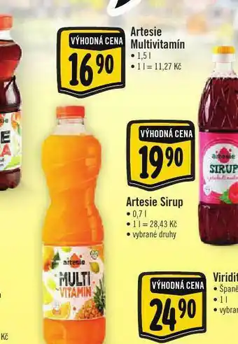 Albert Artesie multivitamin nabídka