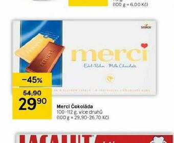 Tesco Merci čokoláda nabídka