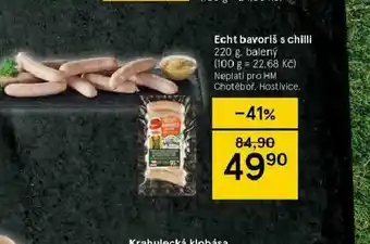 Tesco Echt bavoris s chilli nabídka