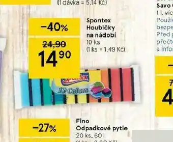 Tesco Spontex houbička na nádobí nabídka