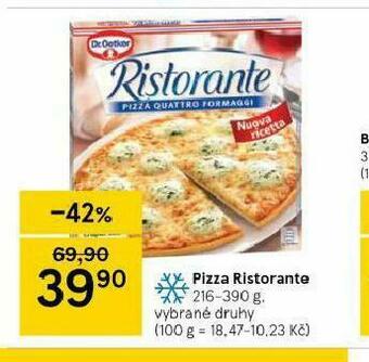 Tesco Pizza ristorante nabídka