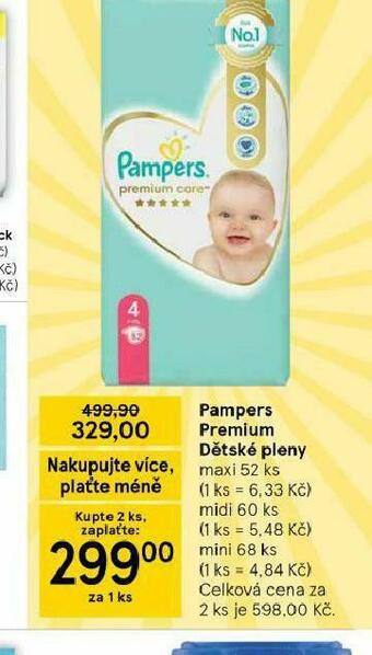 Tesco Pampers dětské pleny nabídka