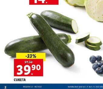 Lidl Cuketa nabídka