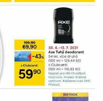 Tesco Axe tuhý deodorant nabídka