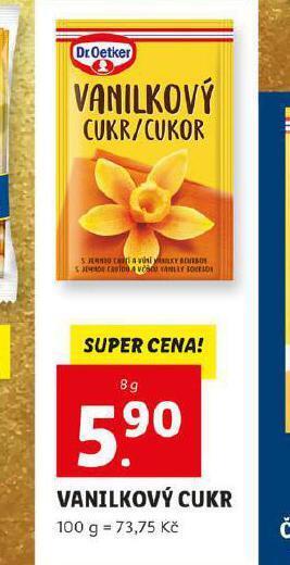 Lidl Dr. oetker vanilkový cukr nabídka