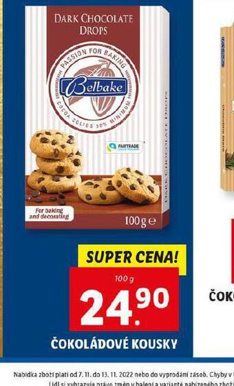 Lidl Čokoládové kousky nabídka