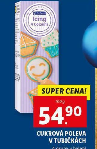 Lidl Cukrová poleva v tubičkách nabídka