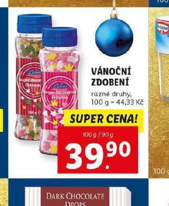 Lidl Vánoční zdobení nabídka